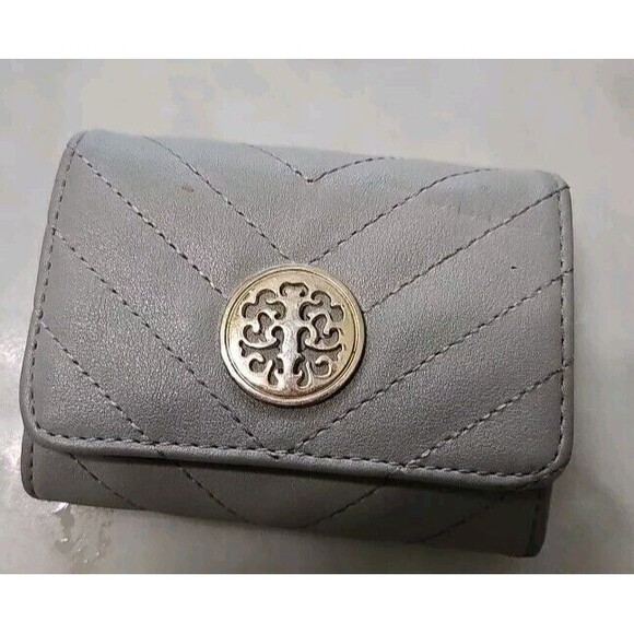 DASEIN WOMENS FASHION CLUTCH ZIP AROUND EMBLEM LONG WALLET, PEWTER - Picture 1 of 8